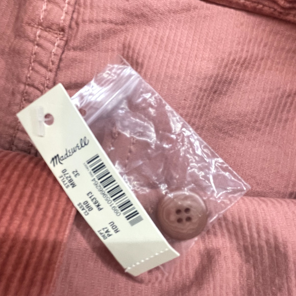 Madewell Pants Womens 32 Orange Corduroy Slim Emmett Wide Leg Crop High Rise - Picture 11 of 15